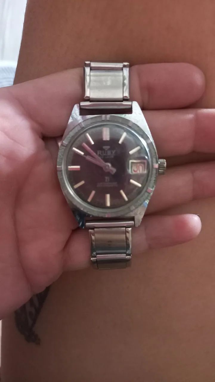 Relógio Vintage Ruby De Luxe 21 - Restauro ou Peças  - Foto 4