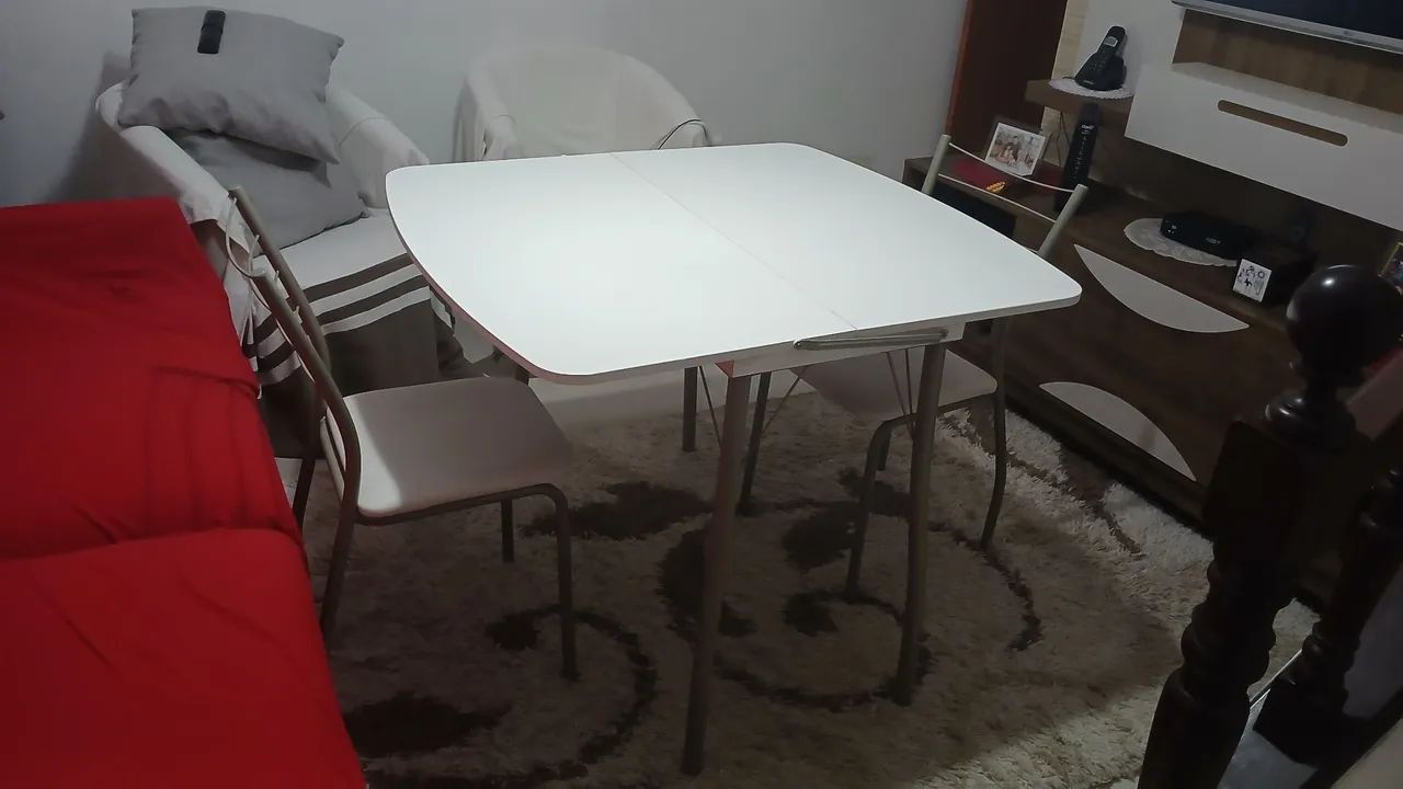 Mesa Branca com 02 cadeiras carrara - Foto 4