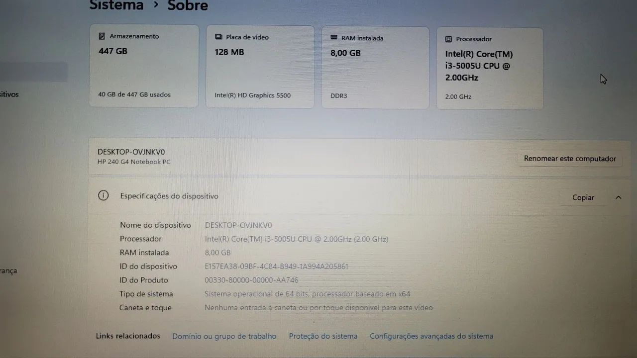 HP 240 G4 - i3 | 8GB RAM | SSD 480GB - Foto 3