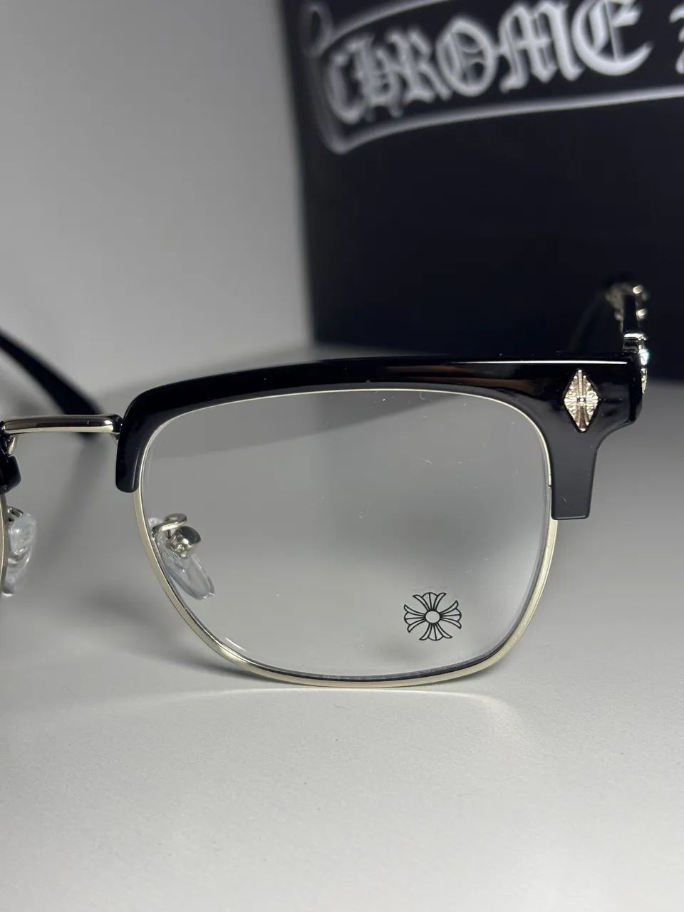 Óculos chrome hearts preto - Foto 2