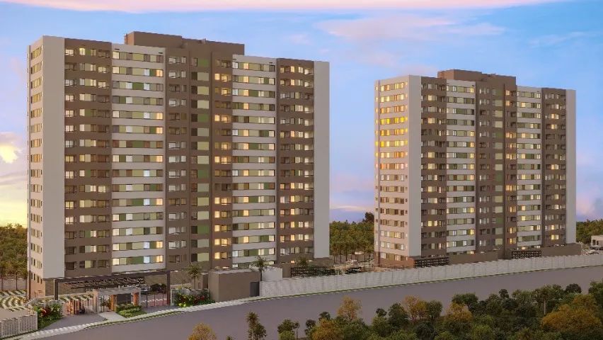 ILHA DE SAFIRA COM 2 quartos com varanda: 41,37m² e 42,94m² - Foto 2