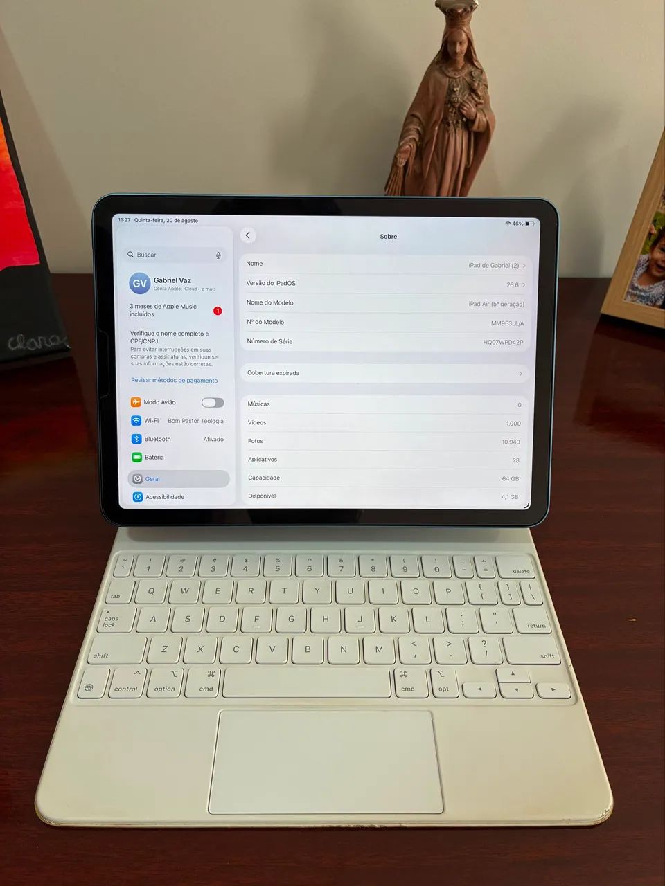  Ipad Air M1 64 GB + Capa Magic Keyboard - Foto 3