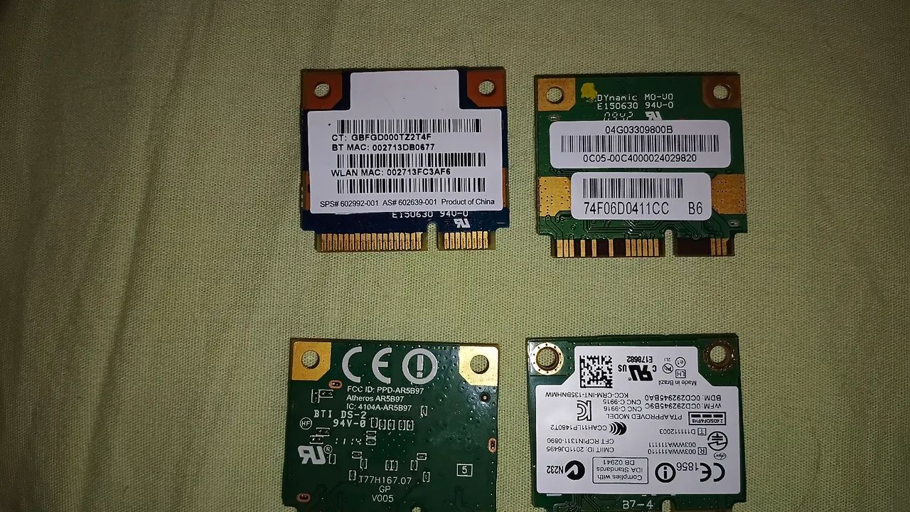 Lote Com 4 Placas Wi-Fi E Bluetooth Para Notebook (Atheros / Intel / Ralink) - Foto 2