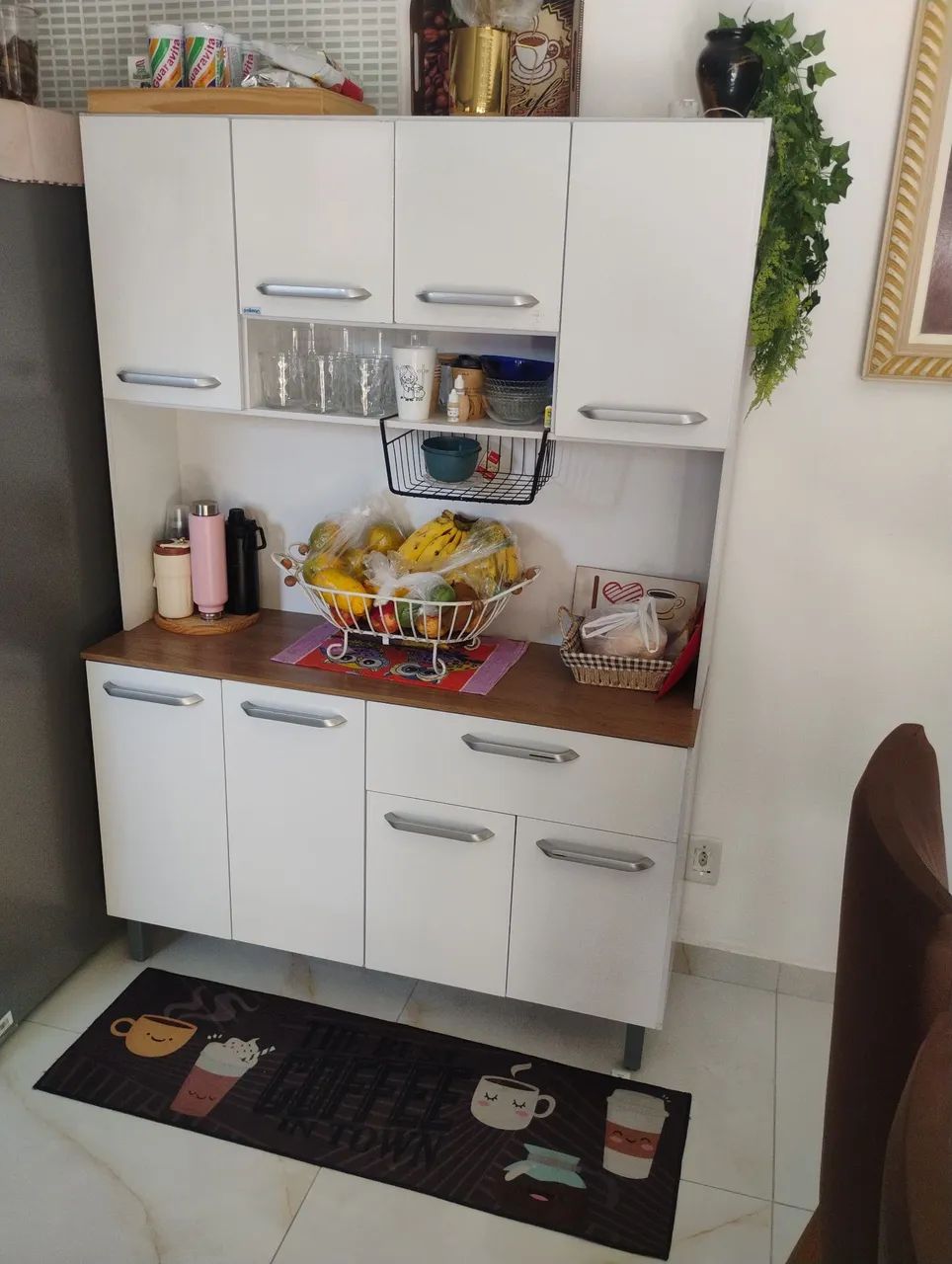 Armário de cozinha branco 