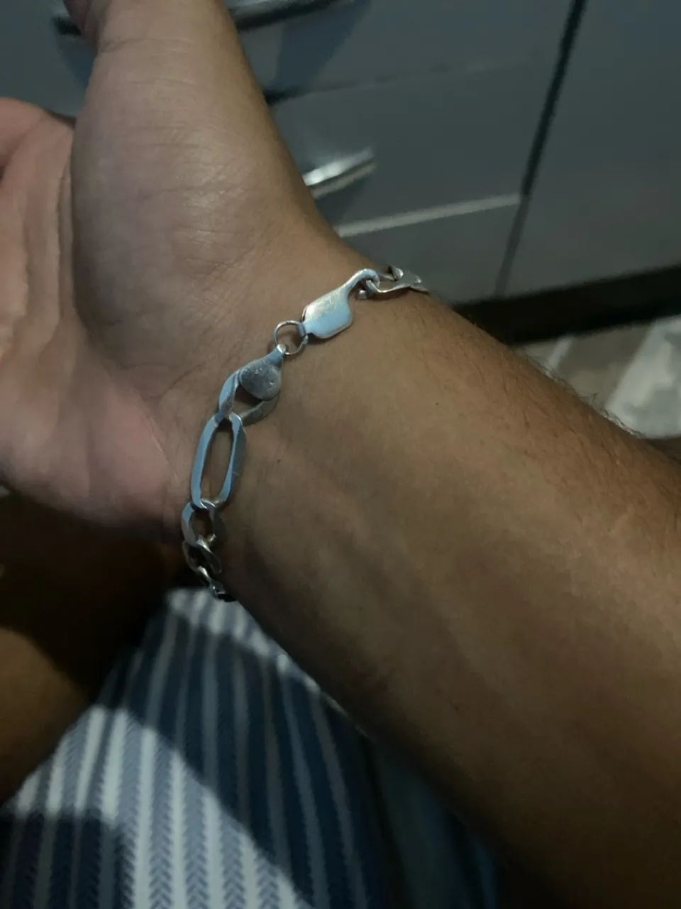 Pulseira de prata filé - Foto 2