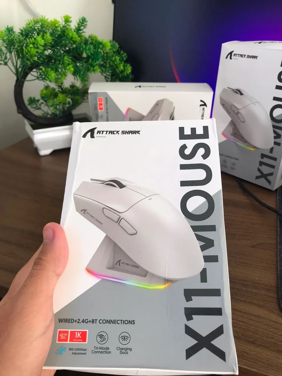 Mouse Attack Shark x11 com dock de carregamento - Foto 2