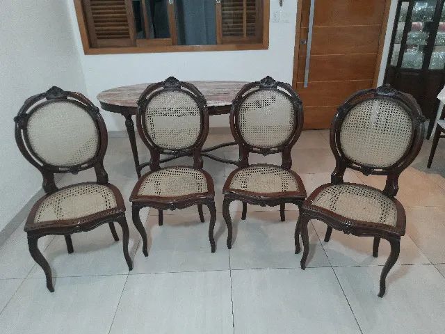 mesa de jantar Oval com tampo de pedra - Foto 3
