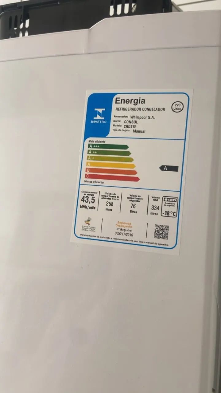 Geladeira Consul 334 litros duplex Cycle Defrost - 10 meses, com nota - Foto 4