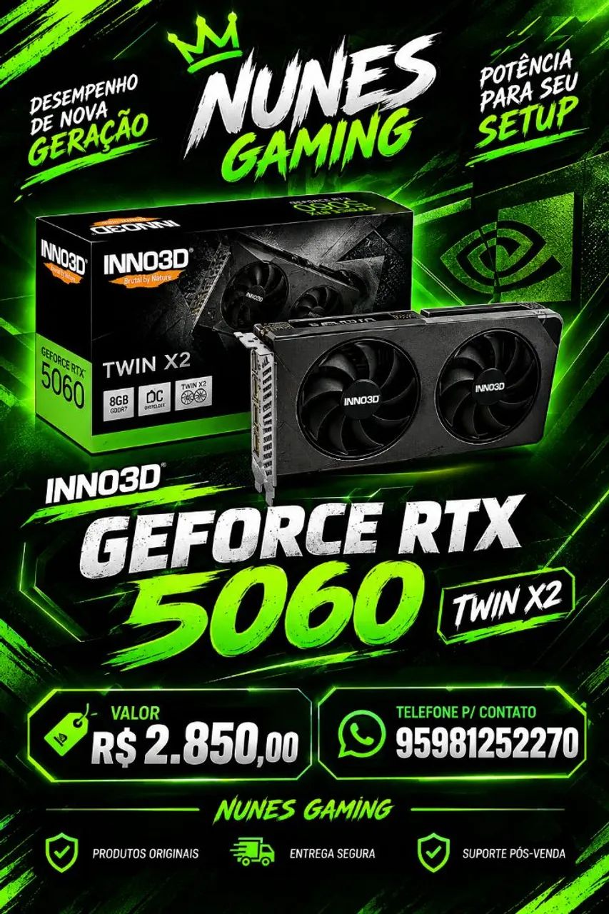 RTX 5060 placa de vídeo Inno3d