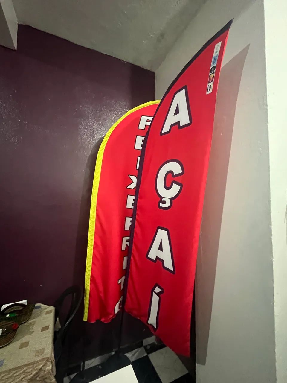 Wind banner placa açaí  