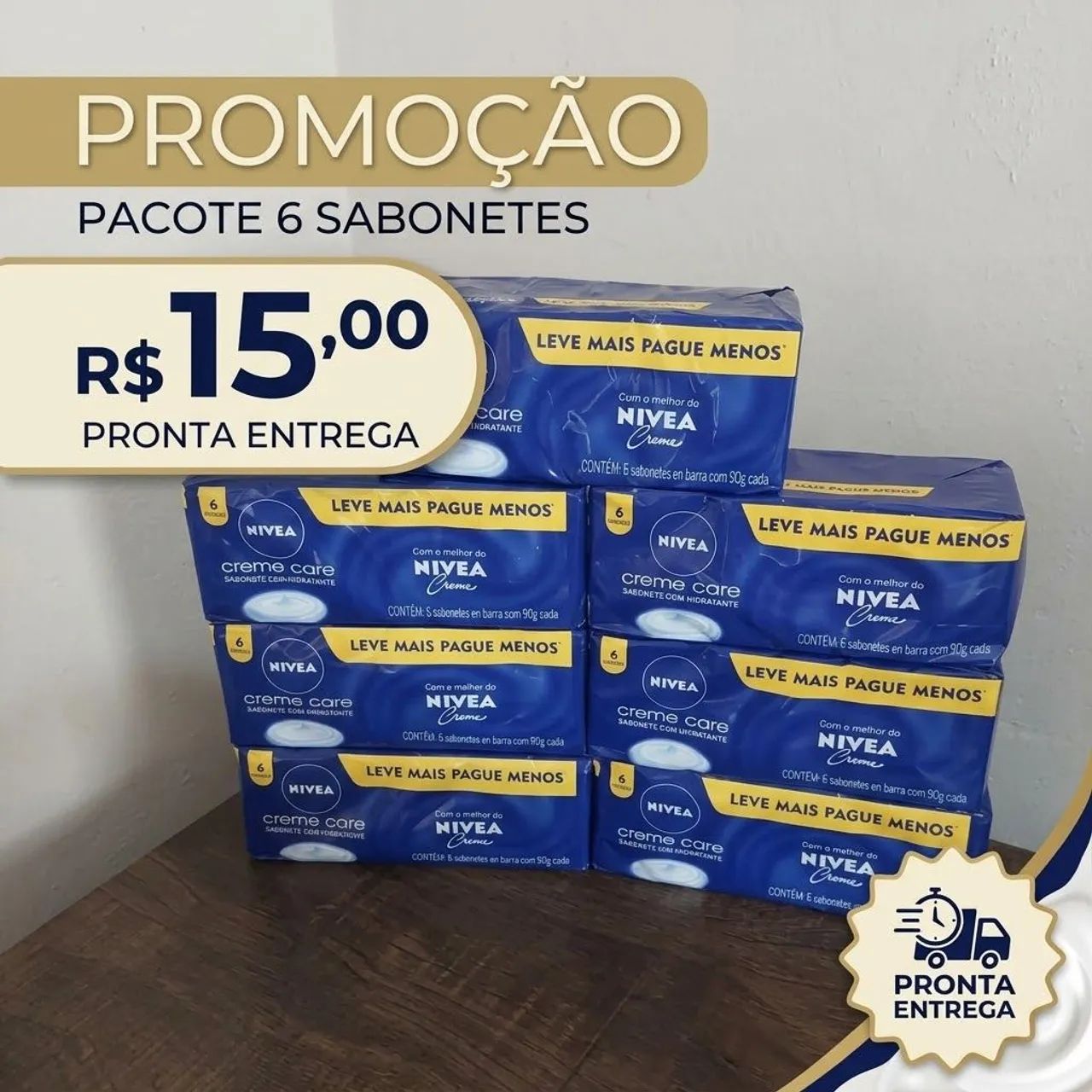 NIVEA Creme Care - Kit com 6 Sabonetes 90g