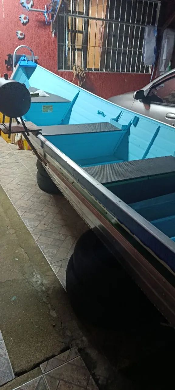 Barco com carreta e motor  - Foto 5
