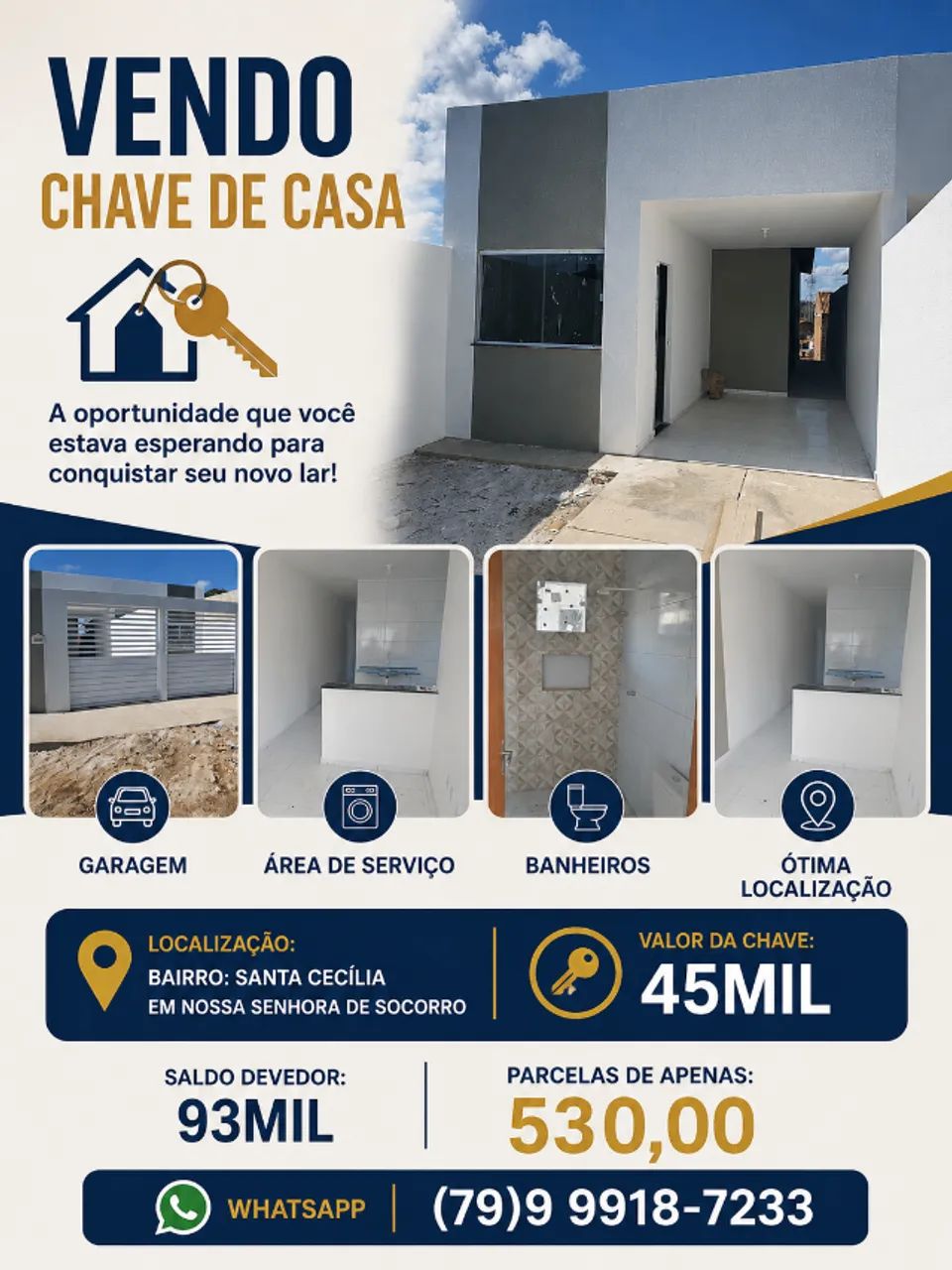 Vendo Chave De Casa Nova