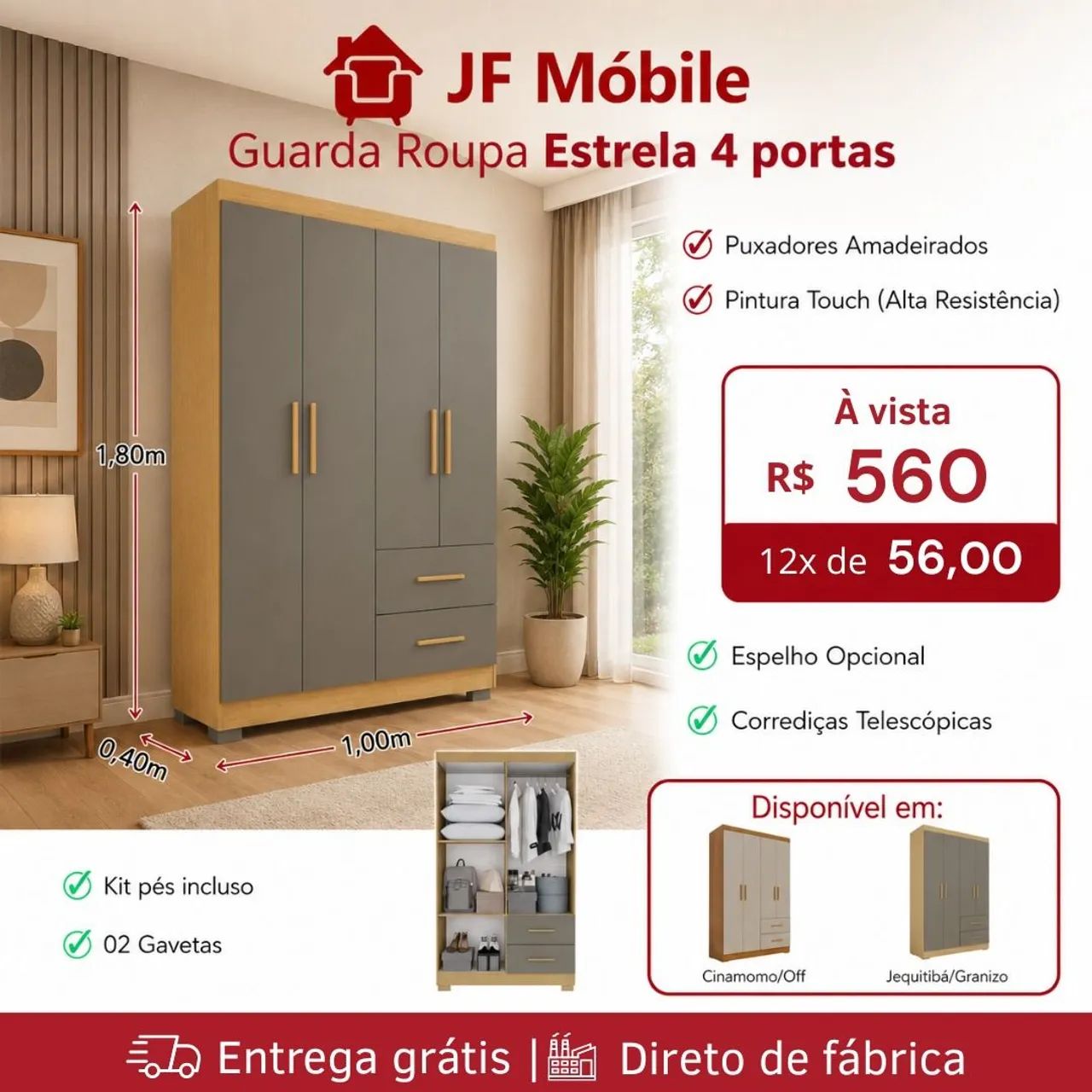 Guarda roupa solteiro