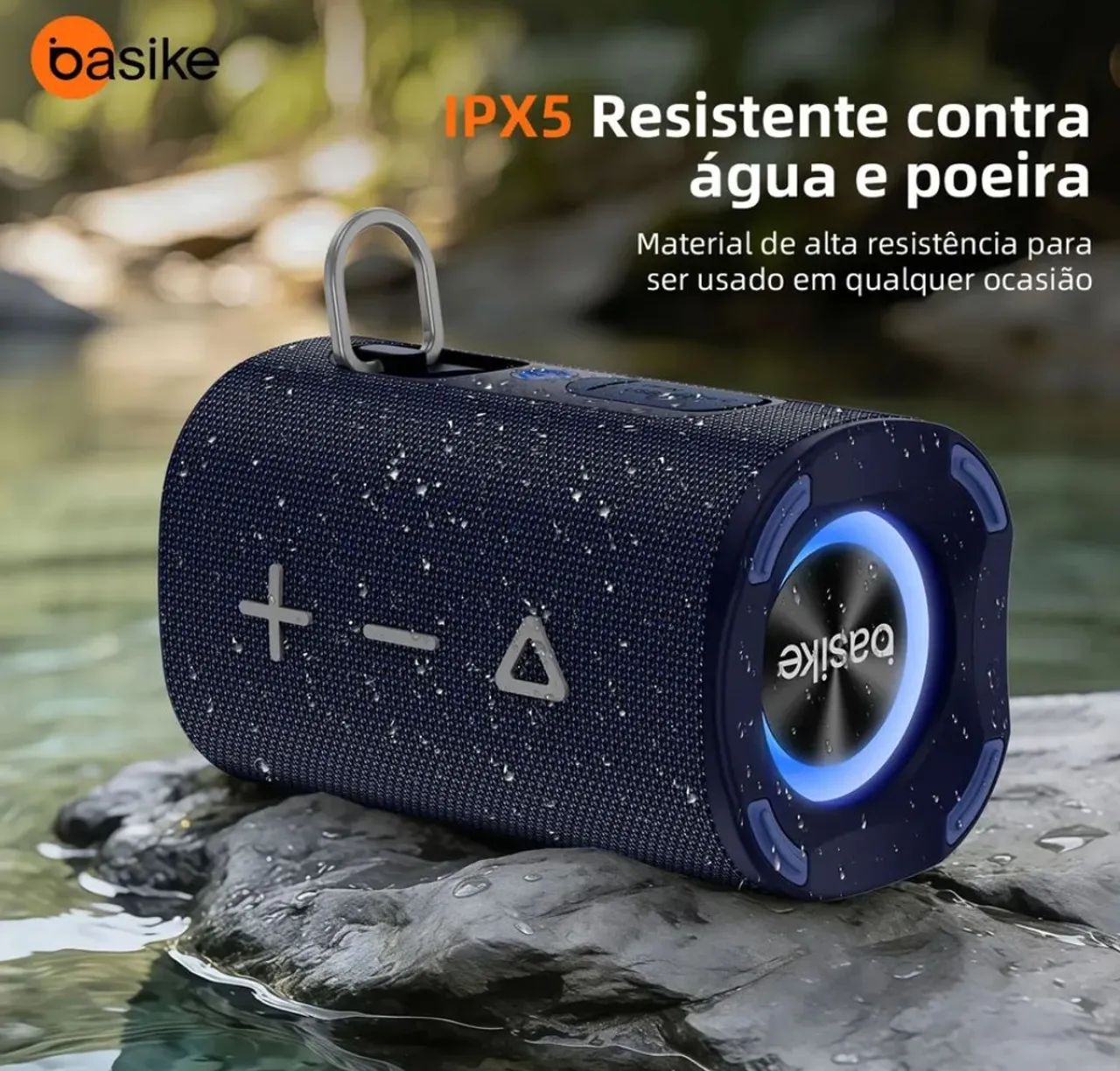 caixa de som Bluetooth portátil da marca Basike, modelo Ba-MD238.  - Foto 5
