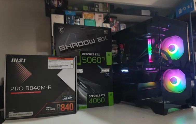 Pc gamer Ryzen 7 7700, 32GB DDR5 6800MHZ, RTX 4060 8GB, parcelo no cartão! - Foto 2