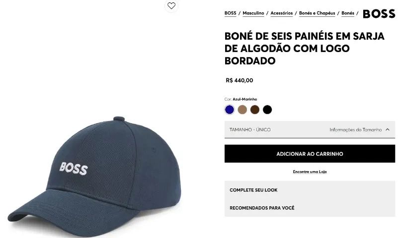 boné boss original - azul escuro  - Foto 2