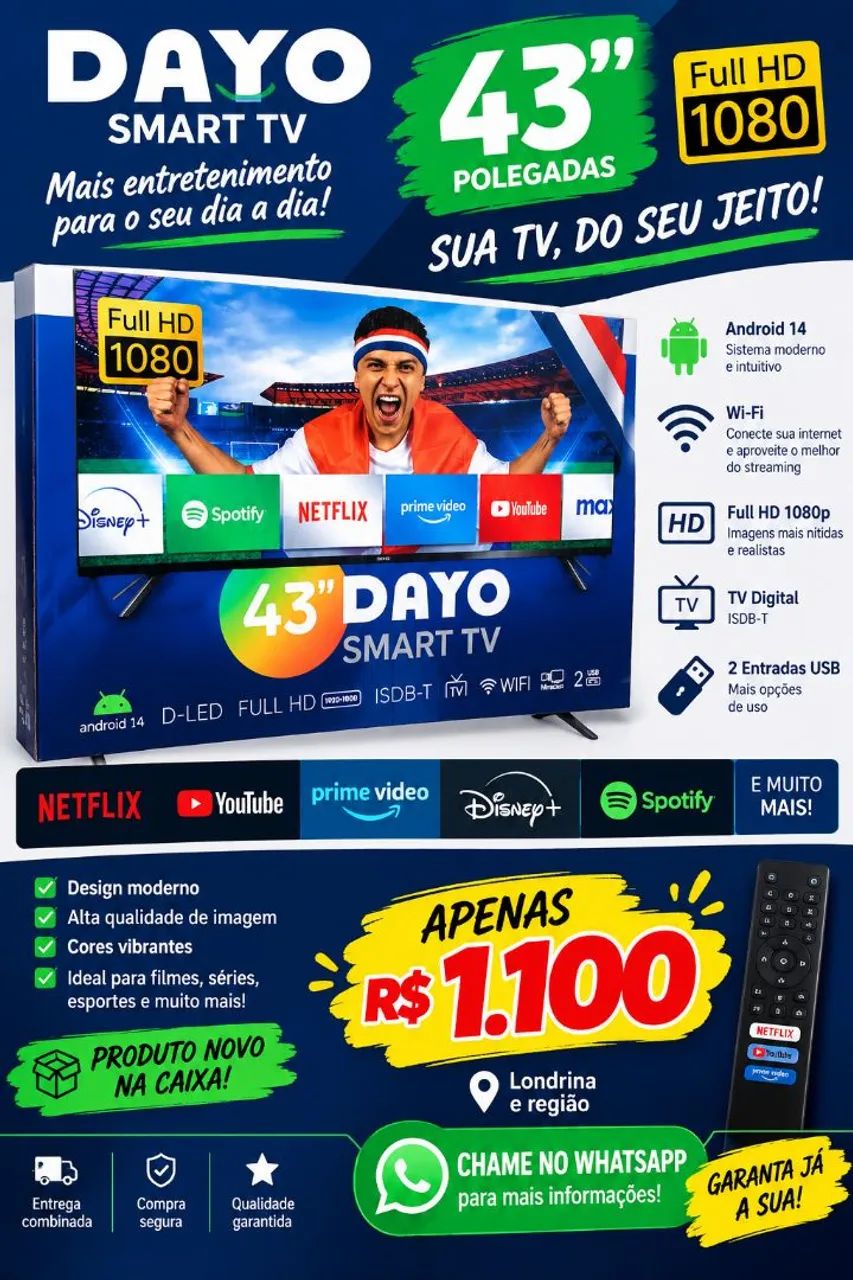 Tv smart 43