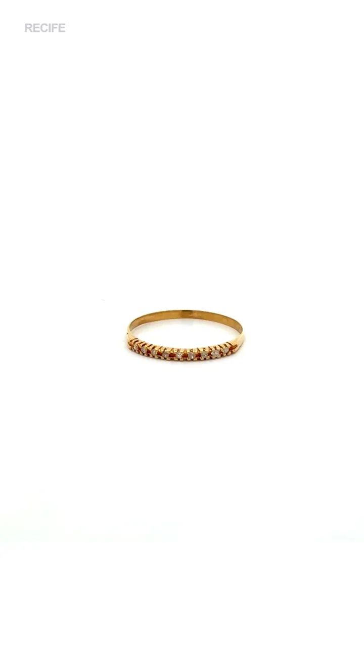 ANEL OURO 18K - MEIA ALIANÇA  - Foto 4