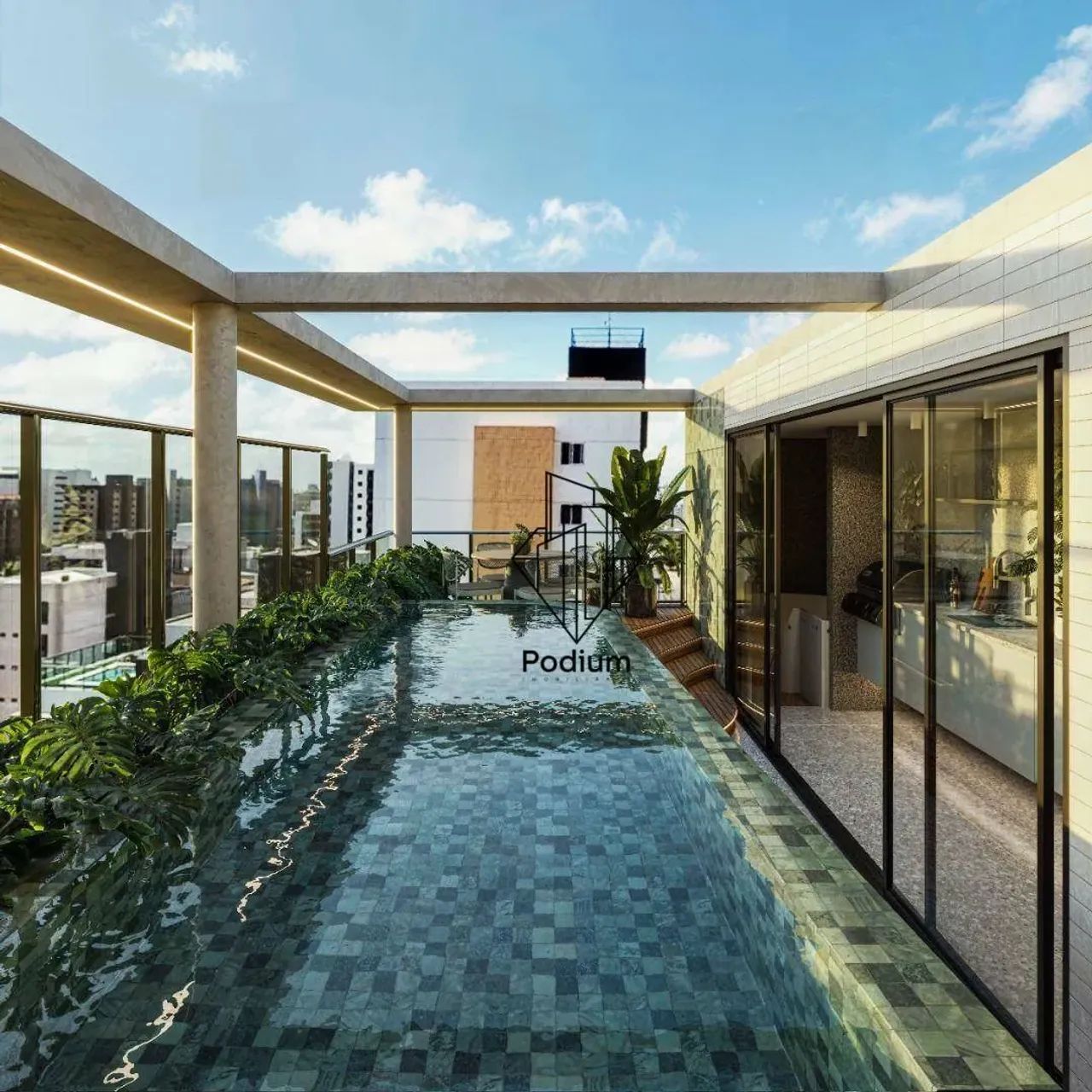 Apartamentos com varanda / sacada gourmet á 370m da praia de Intermares - AP2887