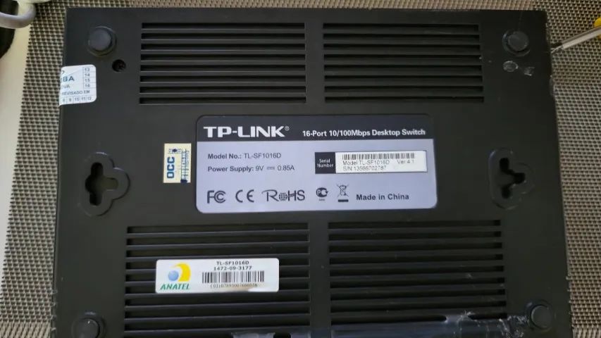 Switch Tp-link Tl-sf1016d 16 Portas Fast - Usado - Foto 5