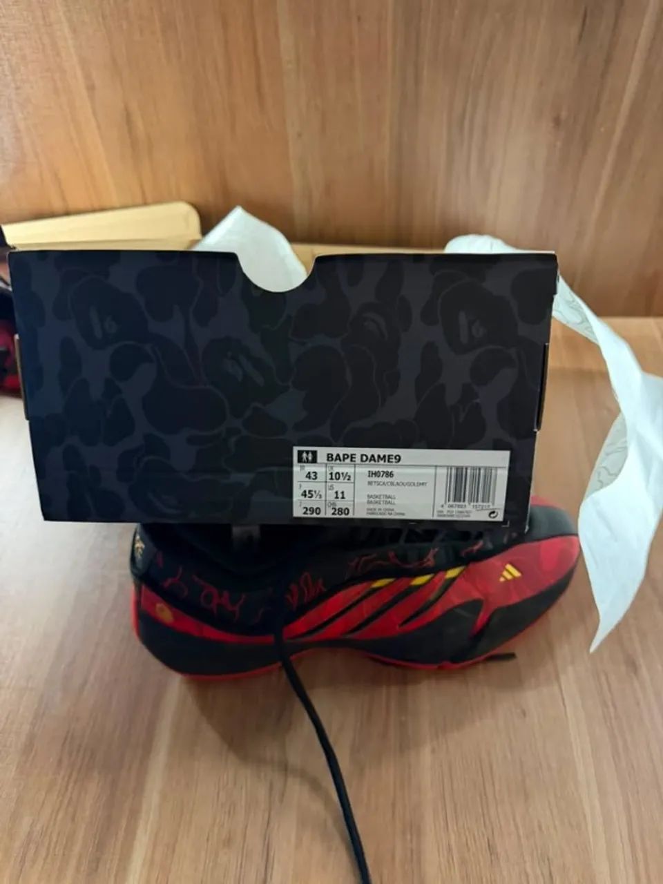 dame 9 bape vermelho - Foto 4