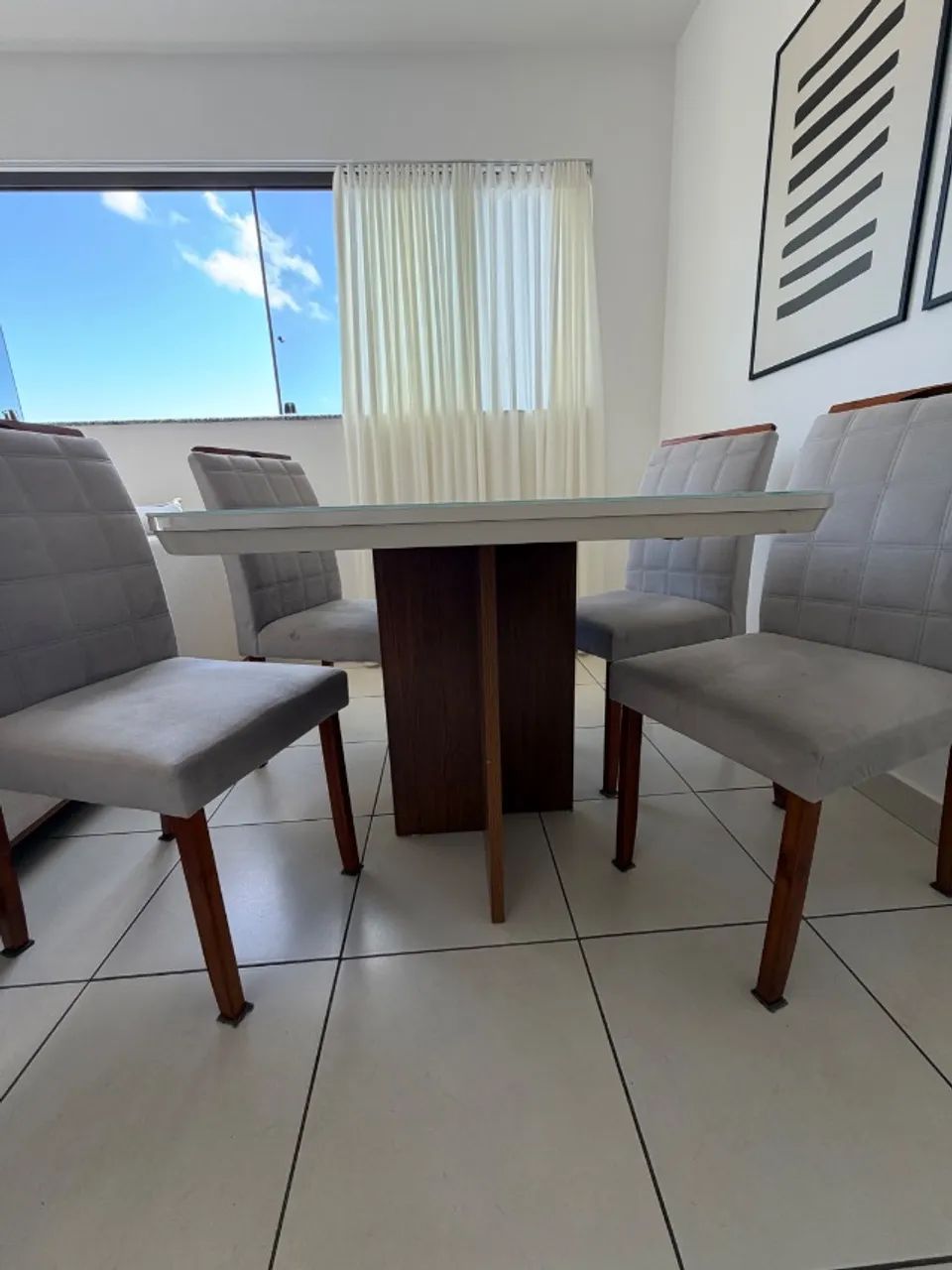 Mesa de jantar e conjunto de cadeiras  - Foto 4