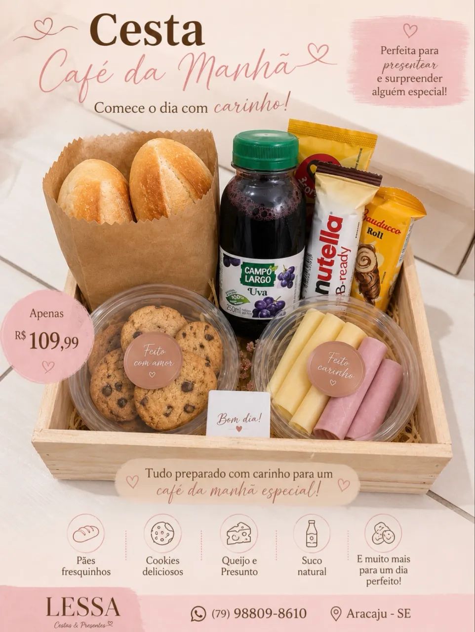 Cesta de café da manhã