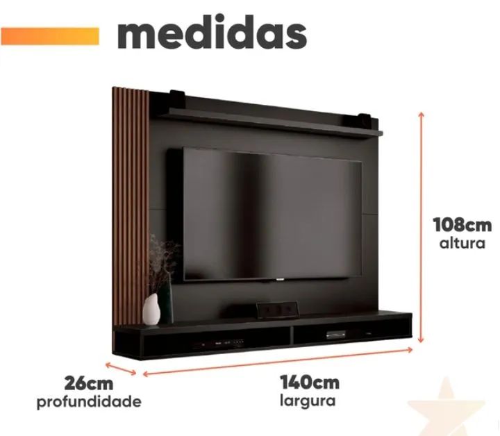 Painel para tv até 50 polegadas <br><br>* Estava novo na caixa - Foto 2