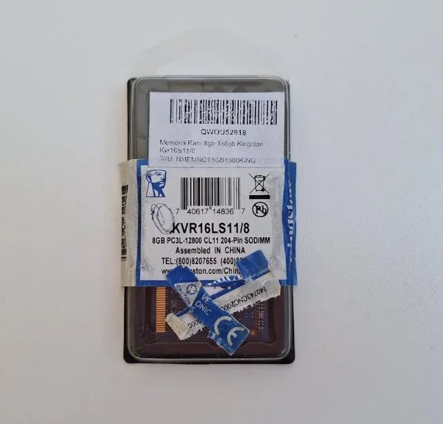 Memória Kingston original para notebook, modelo KVR16LS11/8 - Foto 3
