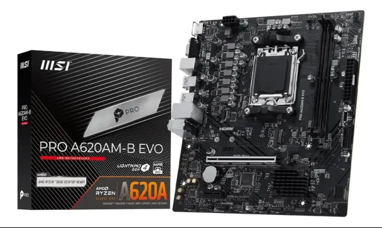 Placa mãe PRO A620AM-B EVO NOVA LACRADA