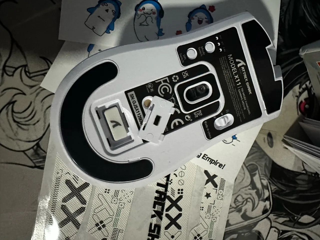 Mouse Gamer Attack Shark X11 White Com Dock Completo? - Foto 5
