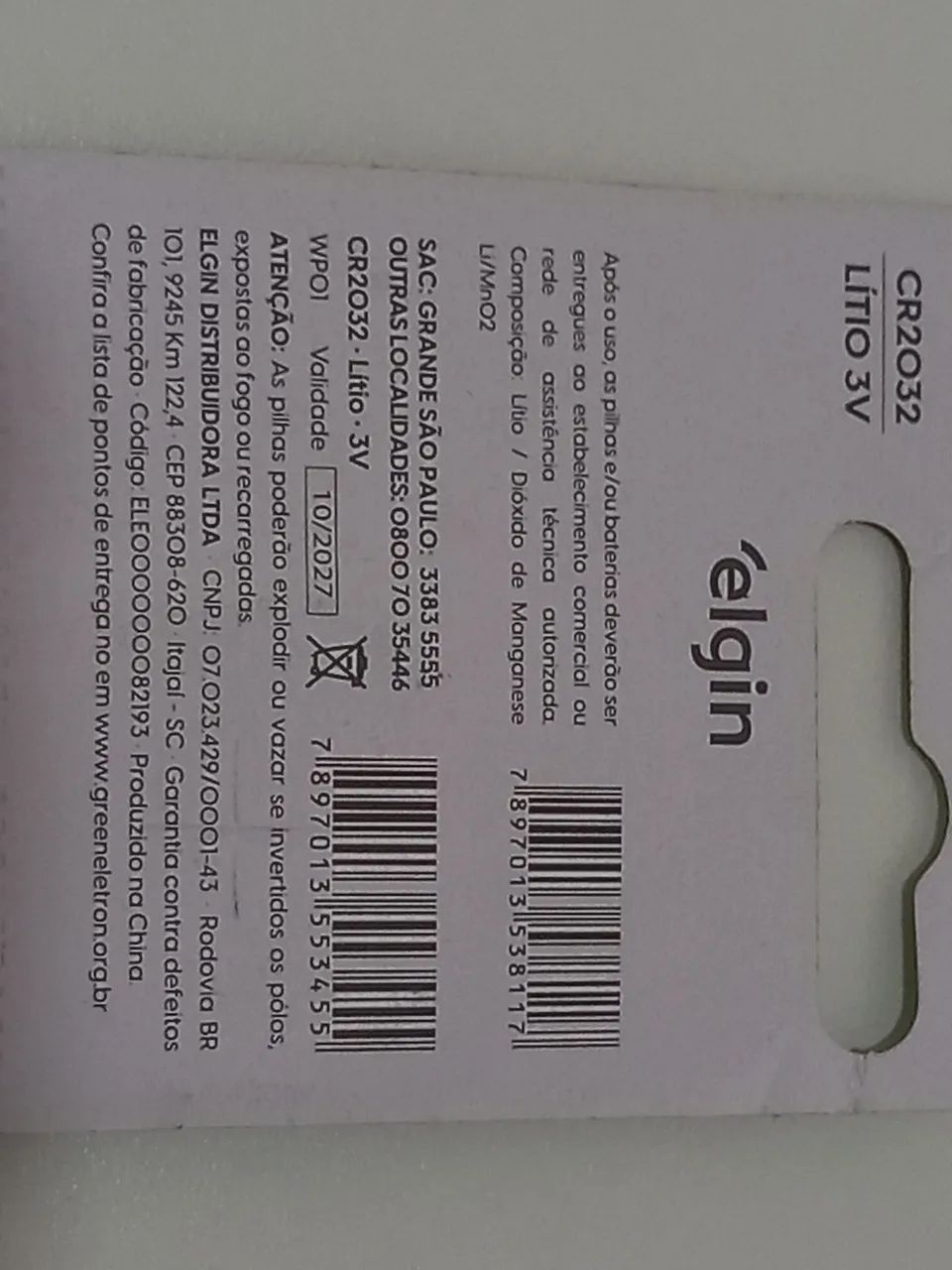 Bateria Elgin cr2032  - Foto 2