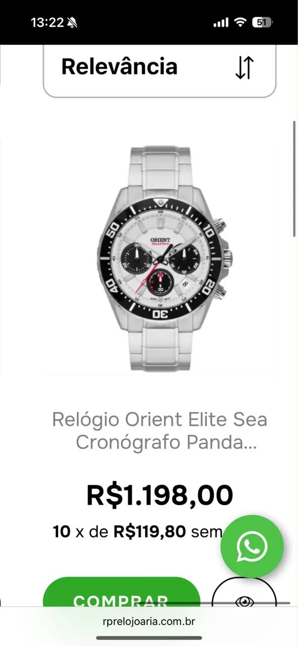 Relógio Orient Solartech Panda na garantia - Acessórios - Ponto