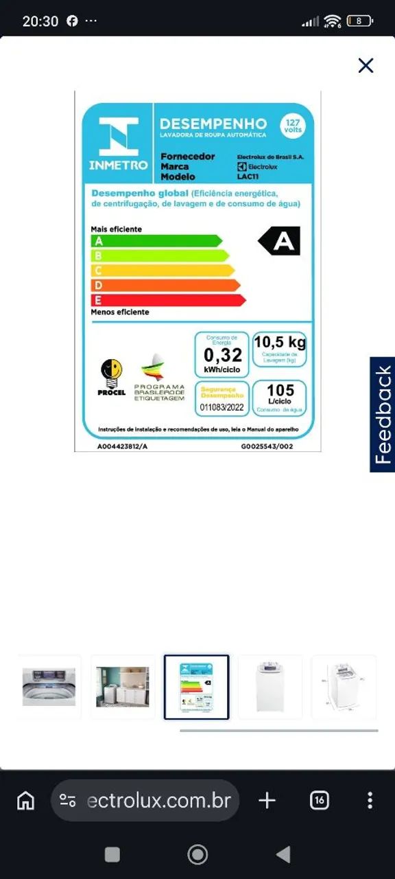 Máquina de lavar Eletrolux - Foto 5