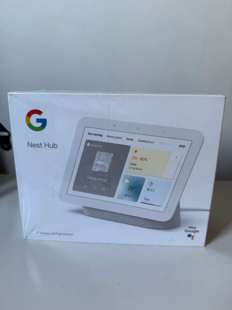 Google Nest Hub 2 Gen, Cor Chalk, Zero - Casa Inteligente - Colina