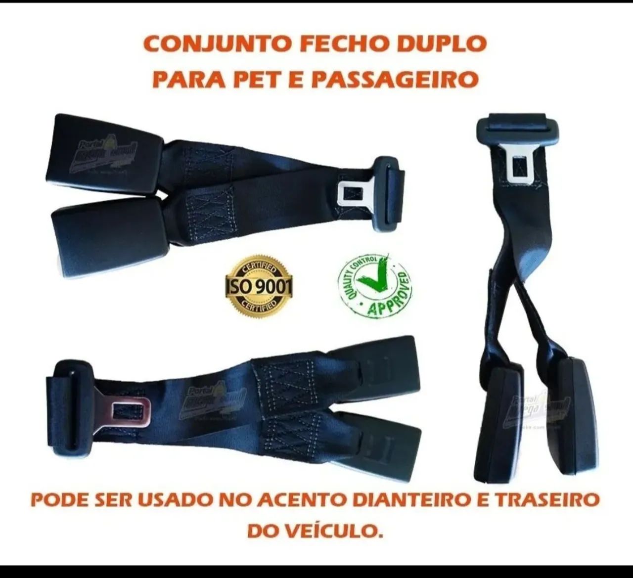Adaptador Cinto Segurança duplo para pets - Foto 3