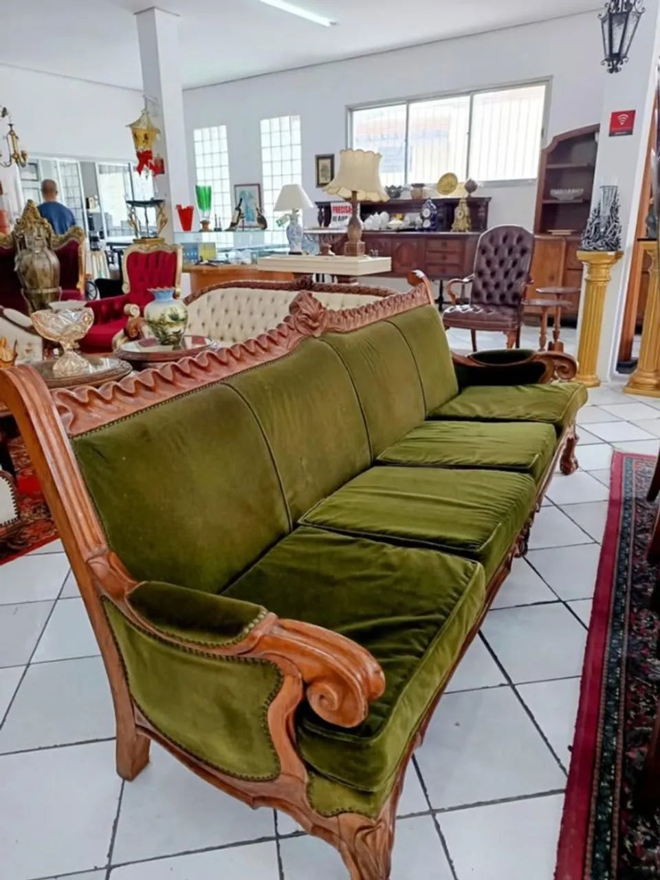 Sofá + Duas poltronas Coloniais todas trabalhada e madeira de altissíma qualidade - Foto 2