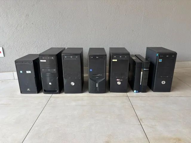 Kit 7 Computadores + 7 Monitores - Funcionando e para Peças