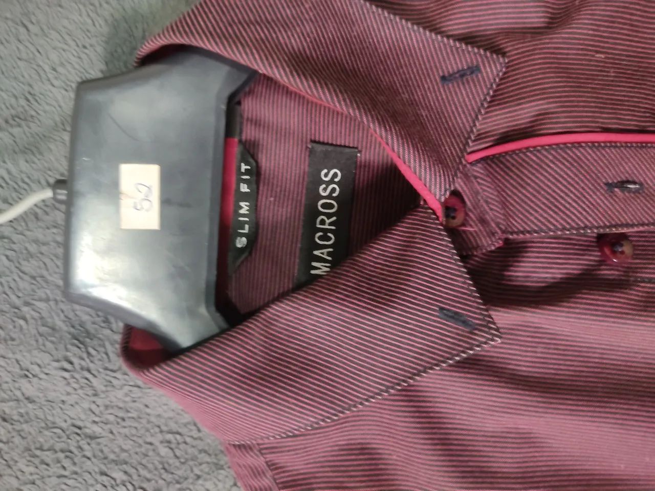 Camisa social Vinho e preto - Foto 2