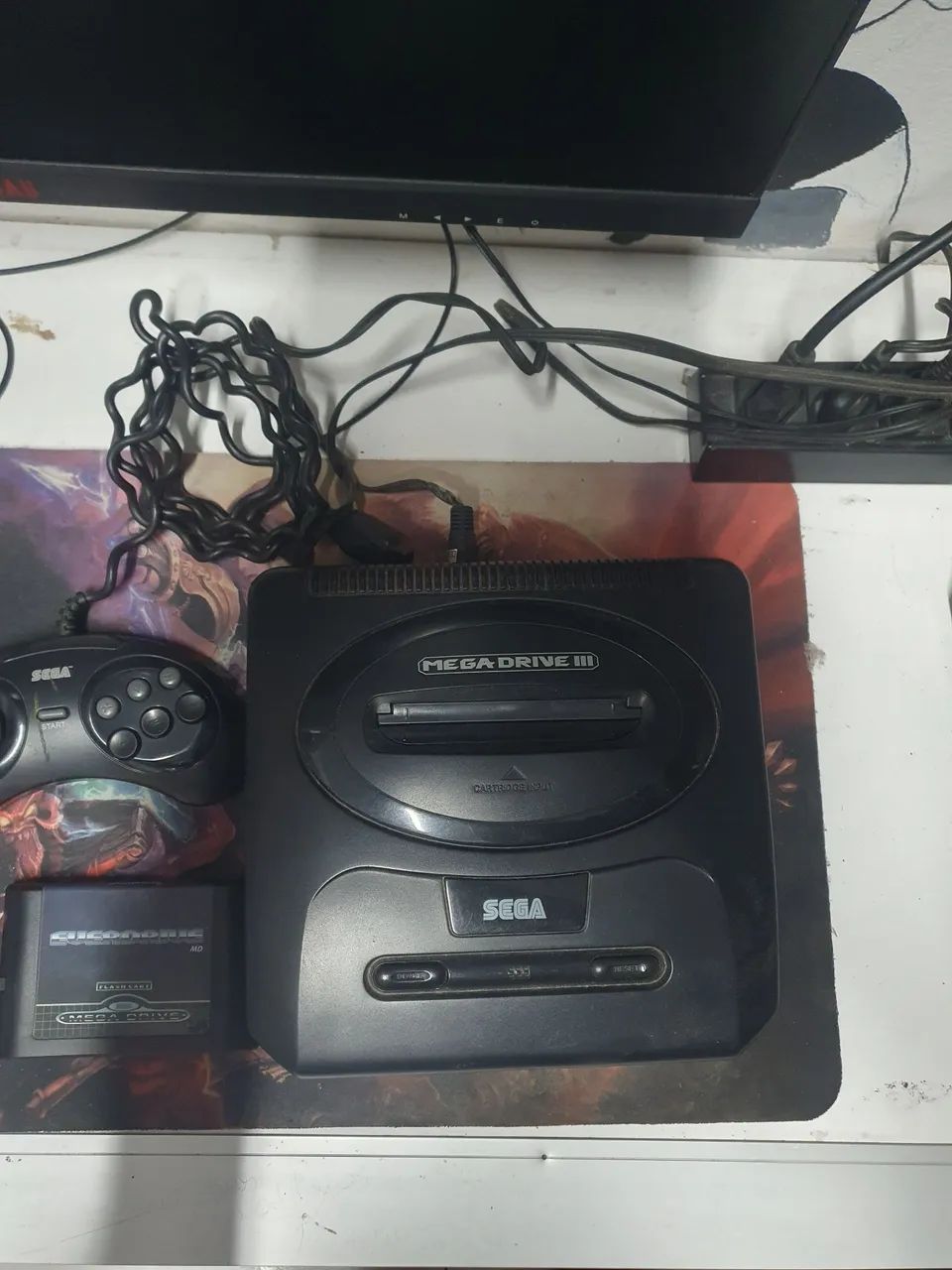 Console Mega Driver com controle Original e Everdrive - Foto 2