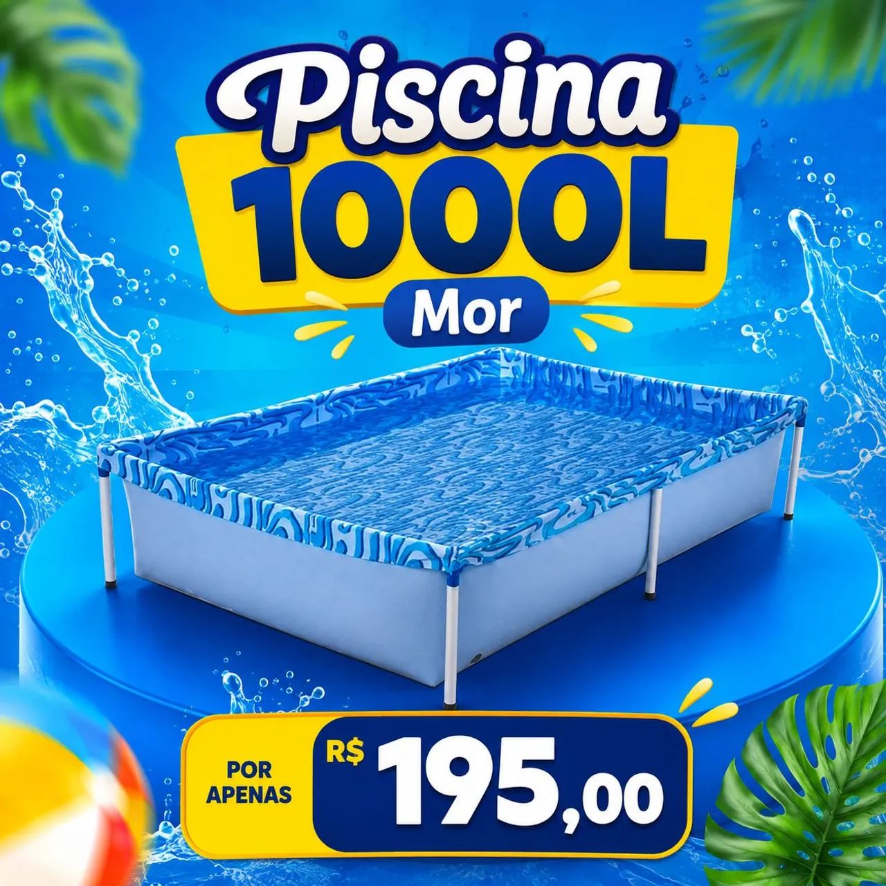 Piscina 1000 Litros Mor Entregamos 