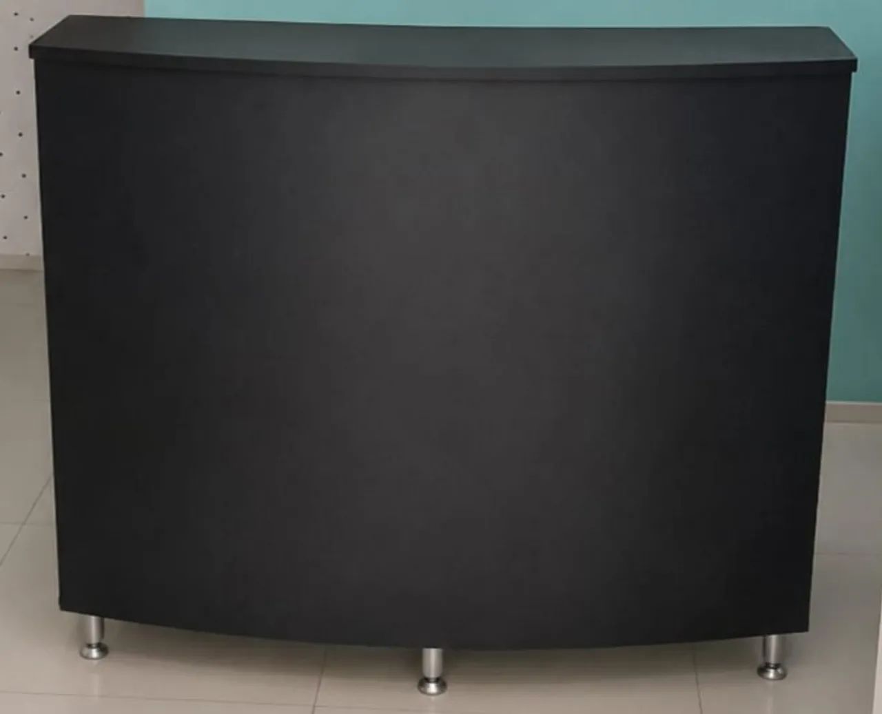Balcão Recepção Preto com Gavetas e Nichos - Foto 2