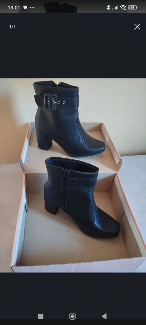Bota cano curto semi nova 100,00