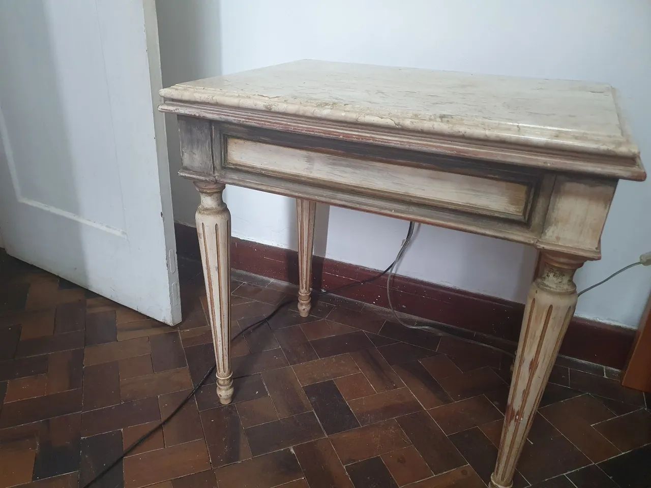 Mesinha de canto madeira e Mármore - Foto 4