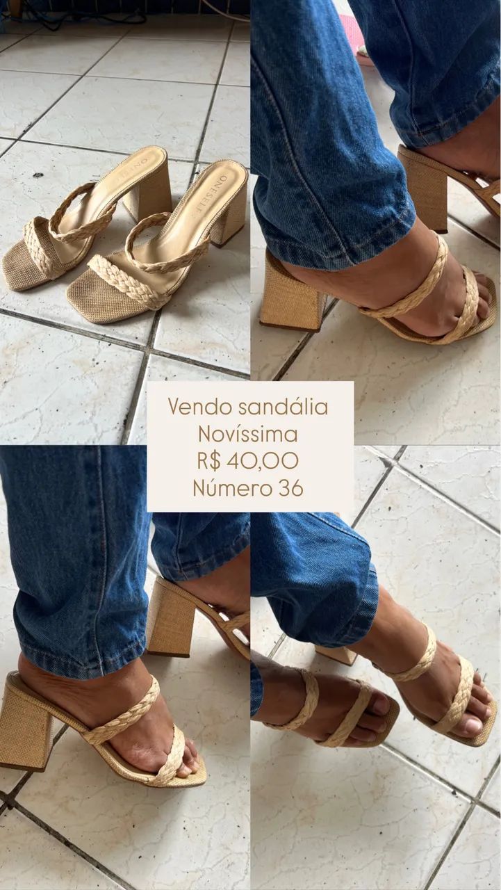 Sandália de salto 