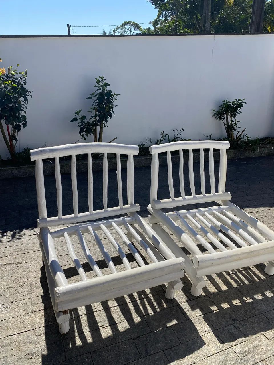 cadeiras externas de madeira  - Foto 5