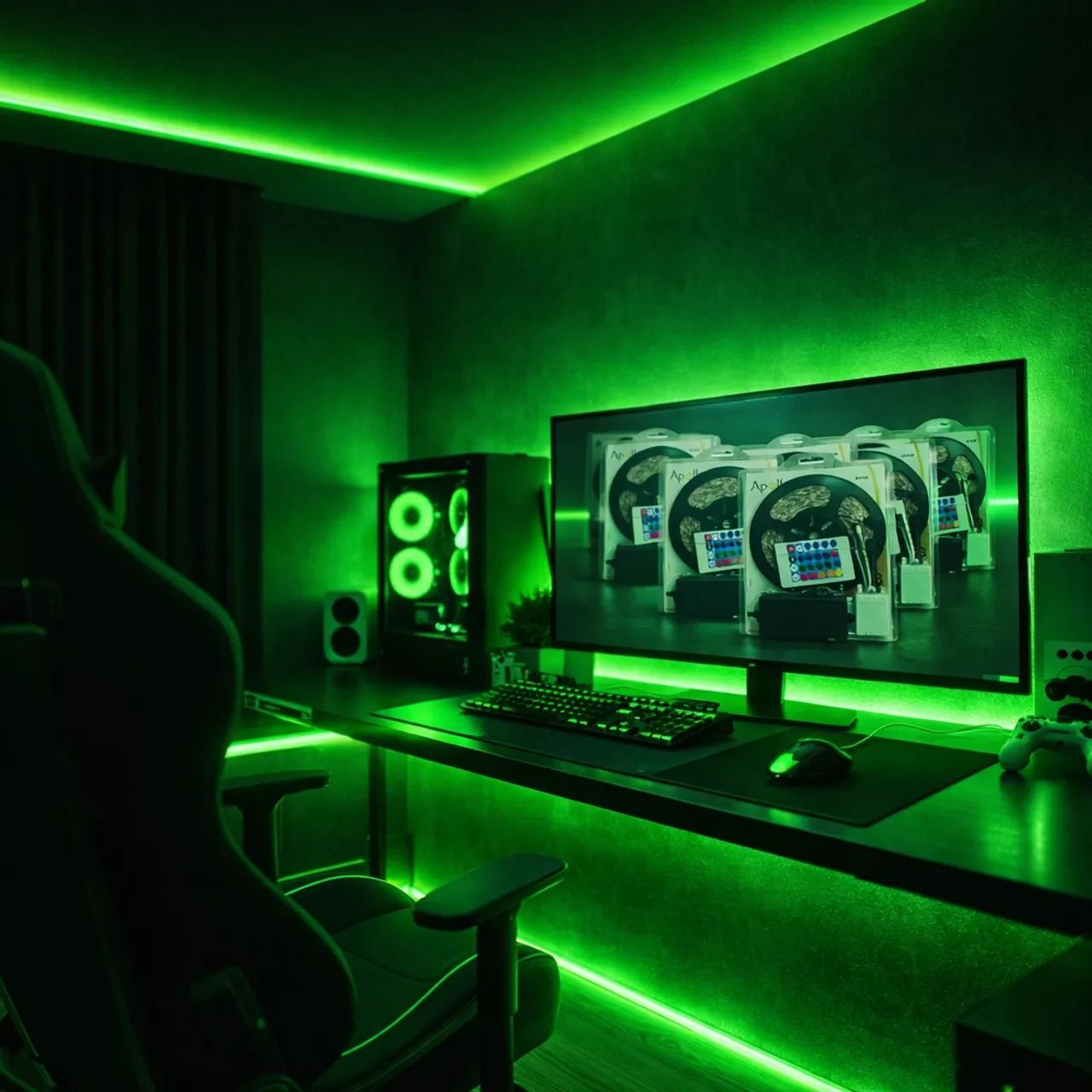 KIT FITA LED RGB 5M COM CONTROLE - APOLLO LIGHTING  - Foto 4