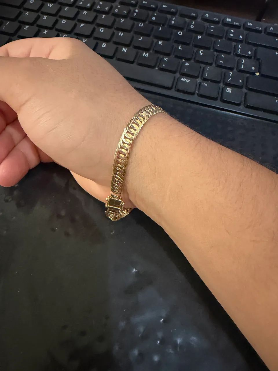 Pulseira ouro 18k maciça  - Foto 4
