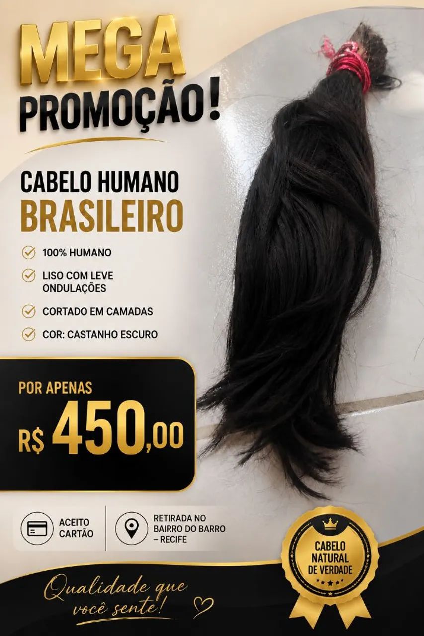Cabelo humano brasileiro 